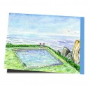 Swimmingpool über dem Meer