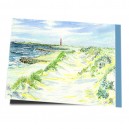 Strand von Costa Nova mit Farol de Aveiro